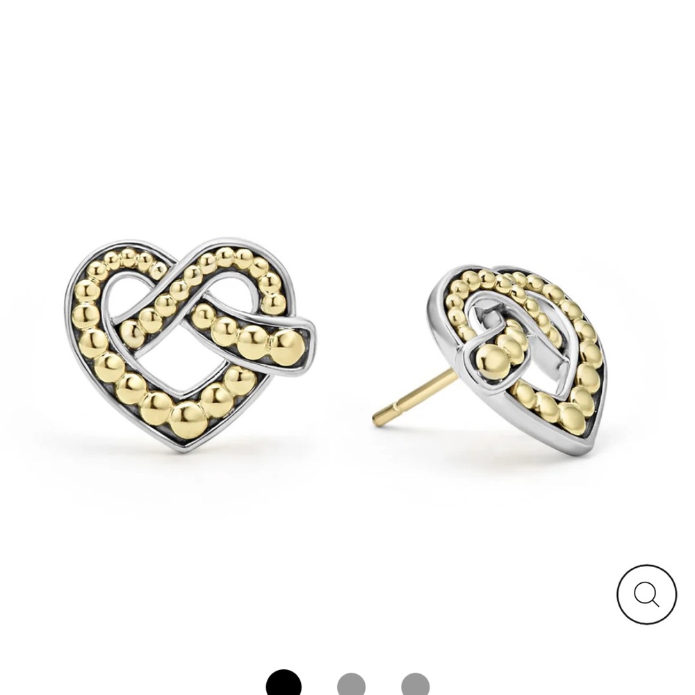 LAGOS Beloved Two-Tone Heart Stud Earrings